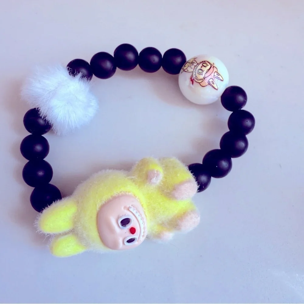 NWOT 1 Handmade Labubu Beaded Bracelets for Kids
